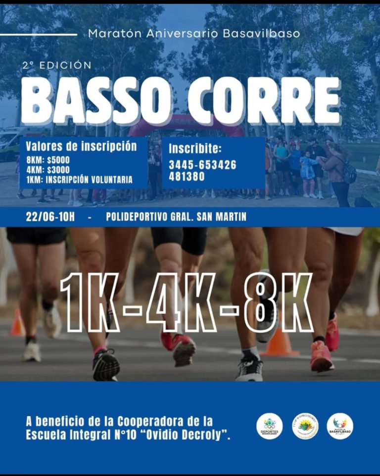 Llega la 2ª Edición de la Maratón “Basso Corre” por el Aniversario de Basavilbaso