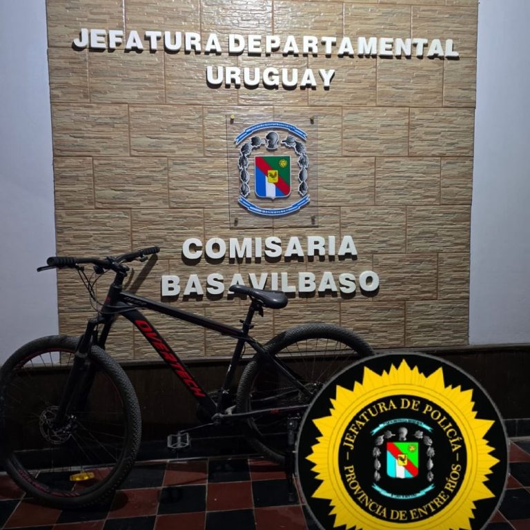Policía de Basavilbaso recuperó bicicleta sustraída